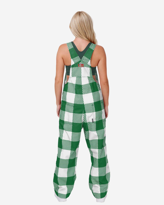Philadelphia Eagles Super Bowl LIX Champions Kelly Green Womens Plaid Bib Overalls FOCO - FOCO.com