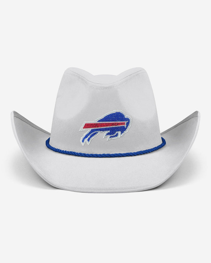 Buffalo Bills White Rhinestone Logo Cowboy Hat FOCO - FOCO.com