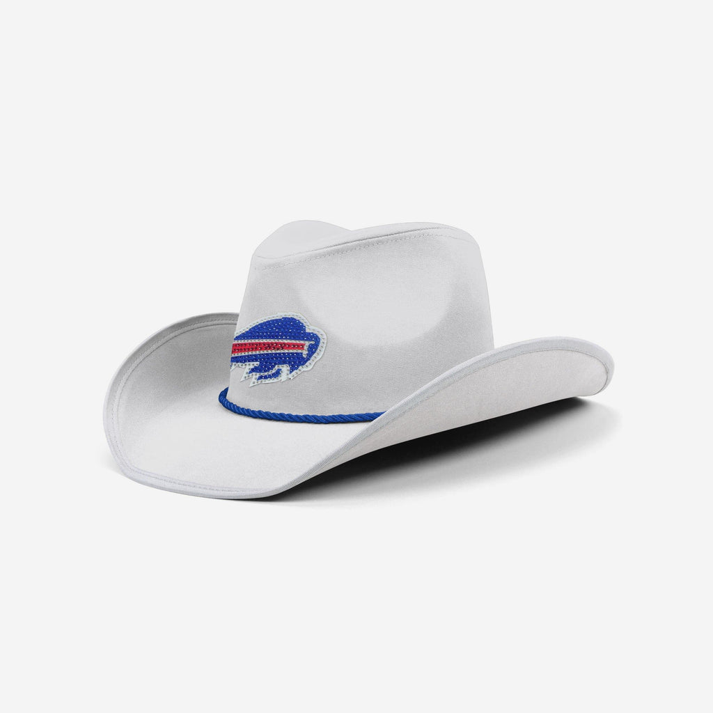 Buffalo Bills White Rhinestone Logo Cowboy Hat FOCO - FOCO.com
