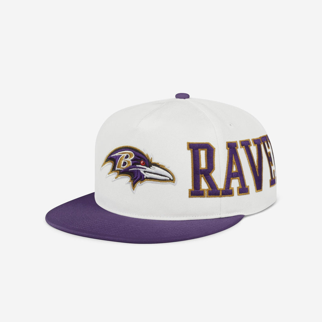 Baltimore Ravens Strong Side Wrap Marquee RF Cap FOCO - FOCO.com