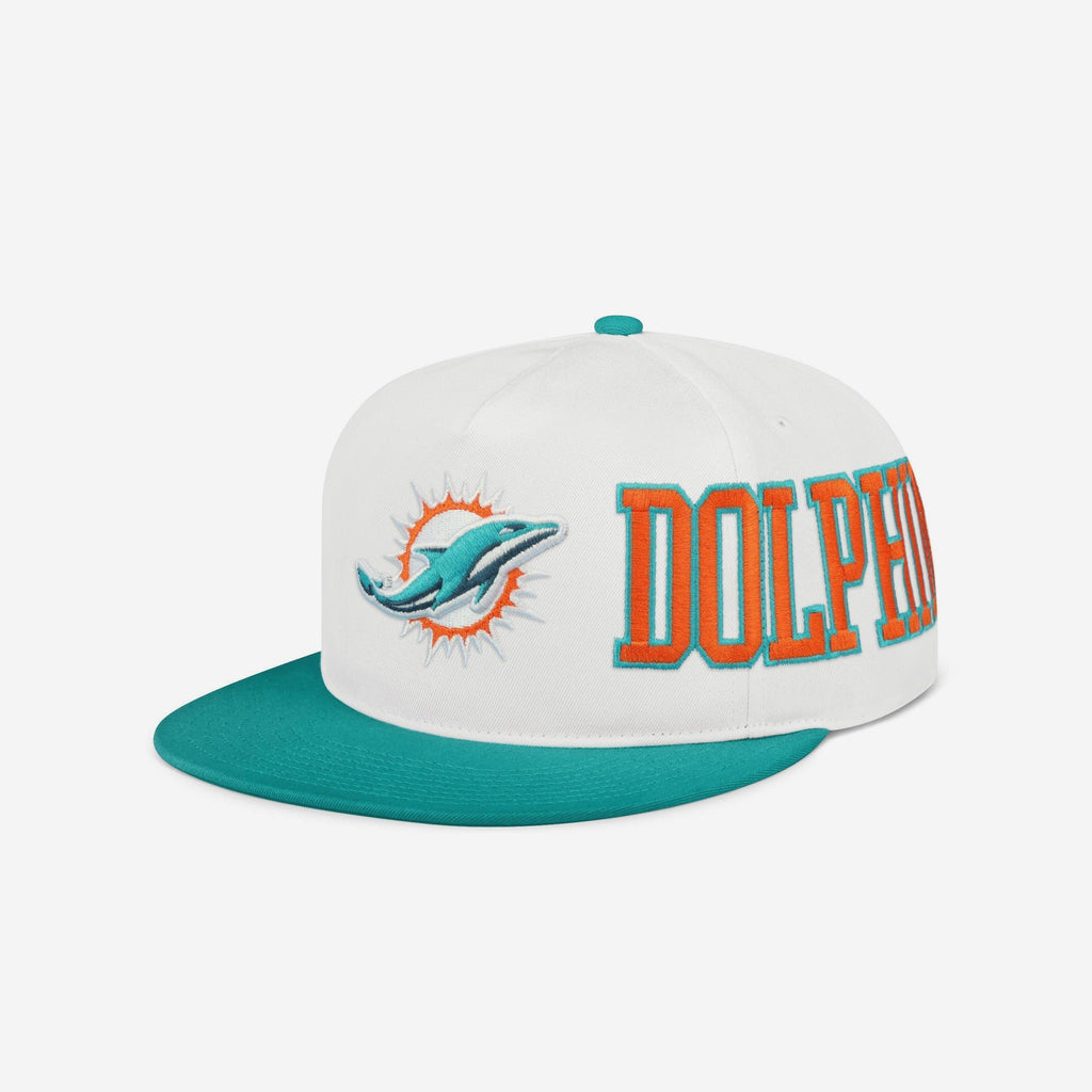 Miami Dolphins Strong Side Wrap Marquee RF Cap FOCO - FOCO.com
