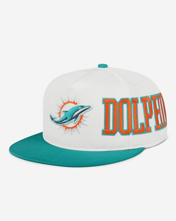 Miami Dolphins Strong Side Wrap Marquee RF Cap FOCO - FOCO.com