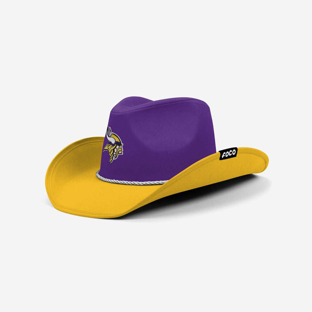 Minnesota Vikings Two Tone Cowboy Hat FOCO - FOCO.com
