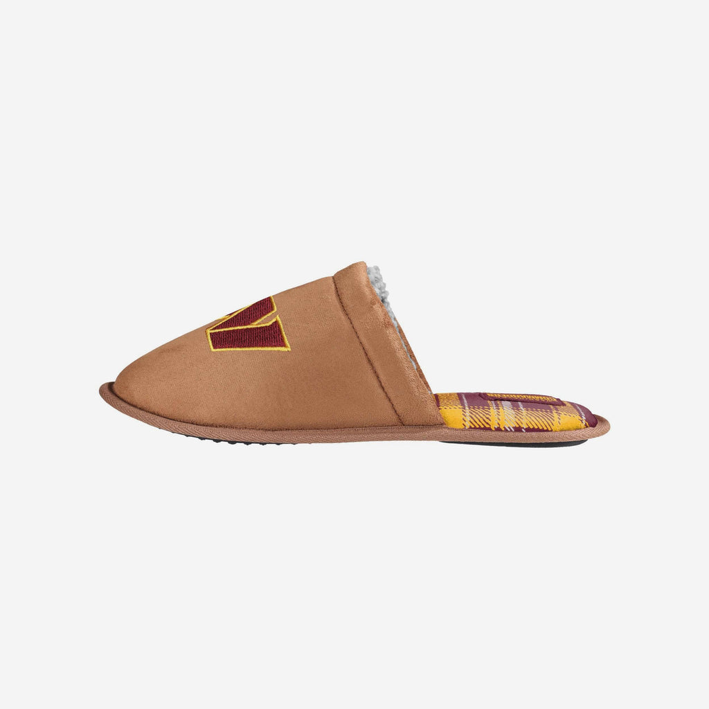 Washington Commanders Flannel Lined Brown Suede Scuff Slipper FOCO S - FOCO.com