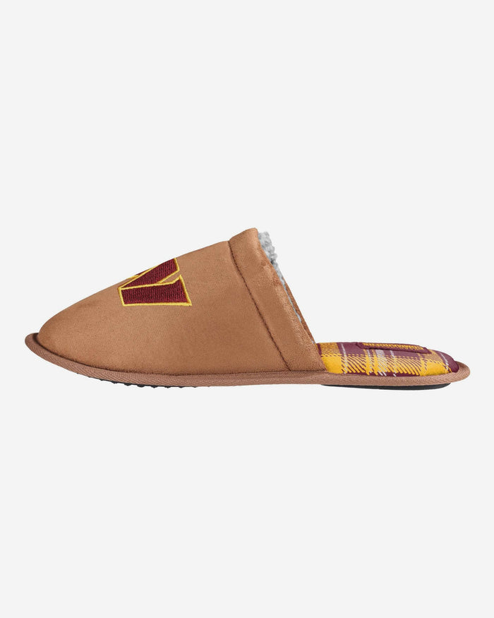 Washington Commanders Flannel Lined Brown Suede Scuff Slipper FOCO S - FOCO.com
