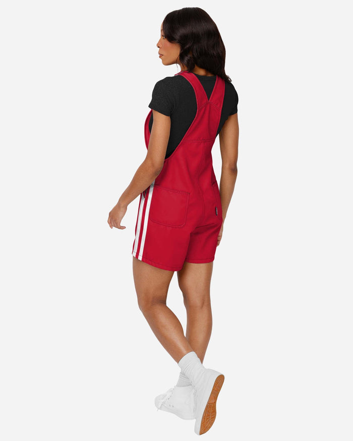 San Francisco 49ers Womens Team Stripe Bib Shortalls FOCO - FOCO.com