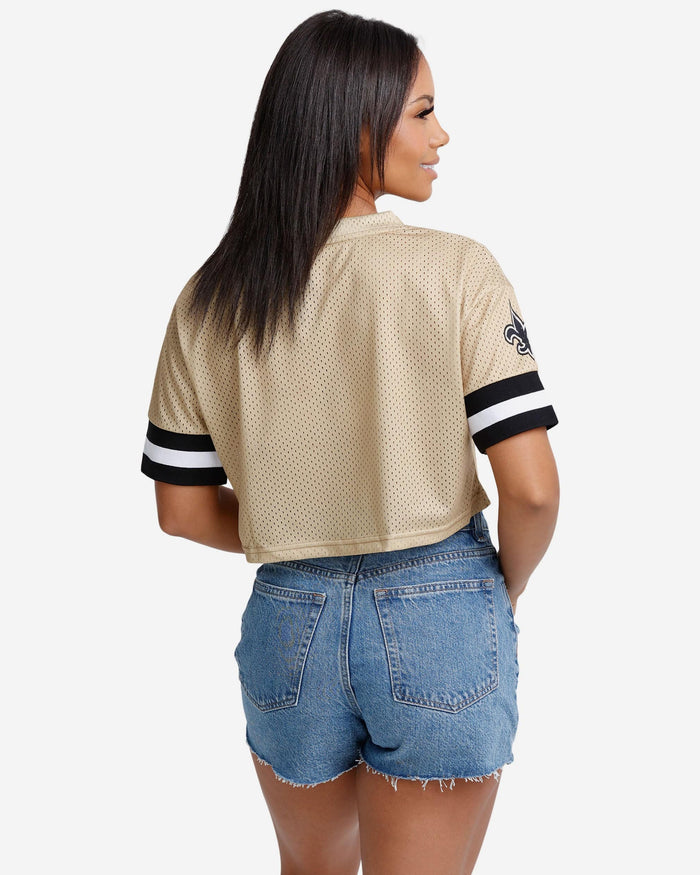 New Orleans Saints Womens Gameday Mesh Crop Top FOCO - FOCO.com