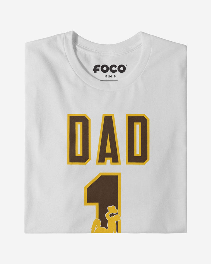 Wyoming Cowboys Number 1 Dad T-Shirt FOCO - FOCO.com