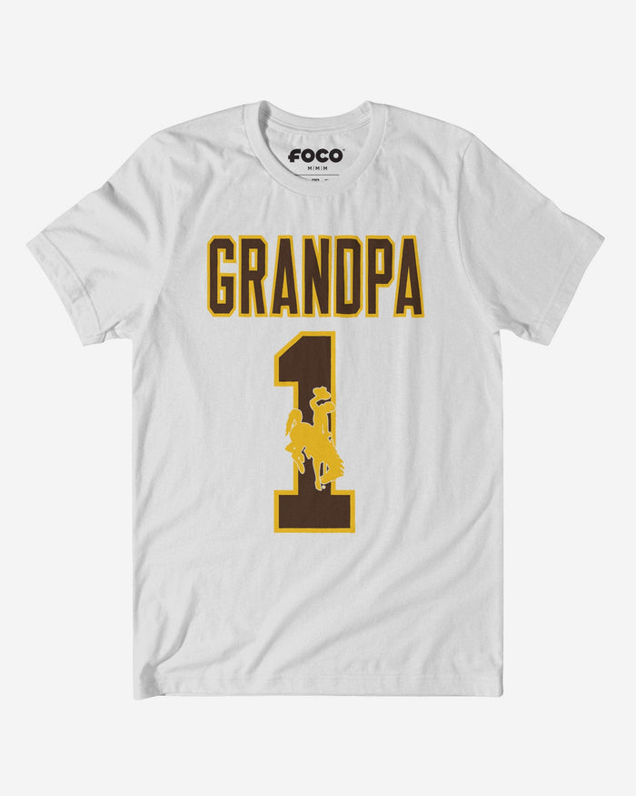 Wyoming Cowboys Number 1 Grandpa T-Shirt FOCO S - FOCO.com