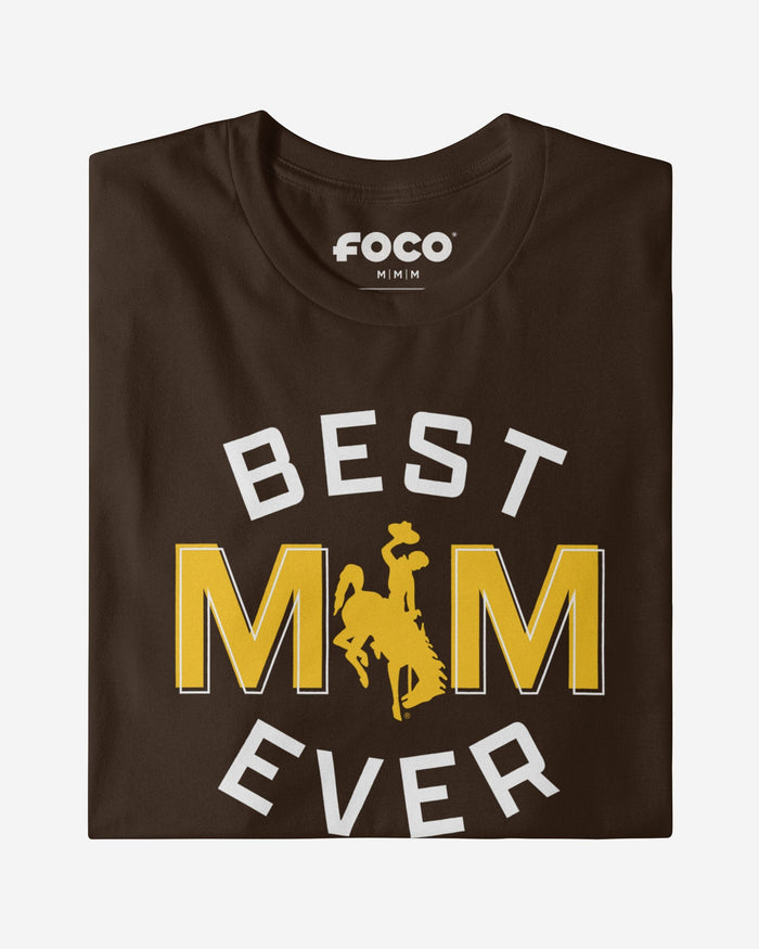 Wyoming Cowboys Best Mom Ever Arched T-Shirt FOCO - FOCO.com