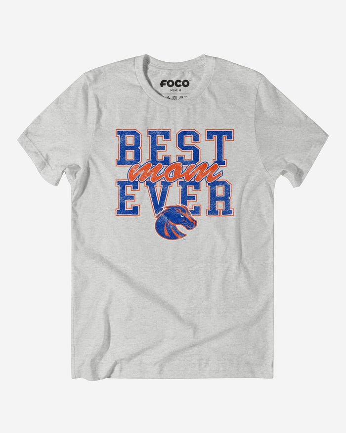Boise State Broncos Best Mom Ever Stacked T-Shirt FOCO S - FOCO.com