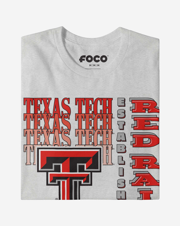Texas Tech Red Raiders Gradient Wordmark T-Shirt FOCO - FOCO.com