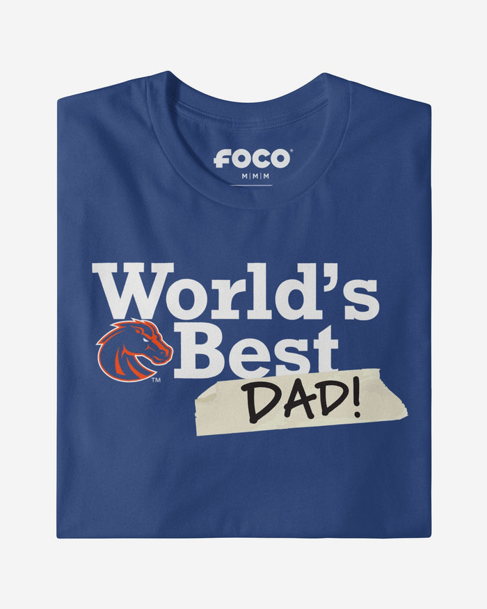 Boise State Broncos World's Best Dad T-Shirt FOCO - FOCO.com