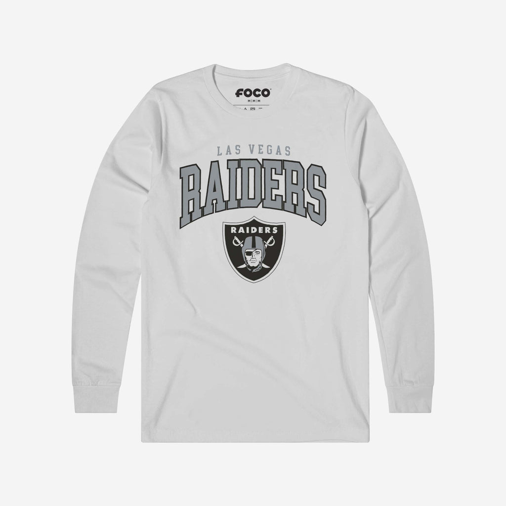 Las Vegas Raiders Classic Logo Long Sleeve T-Shirt FOCO White S - FOCO.com