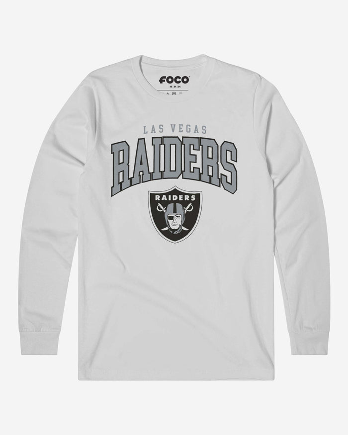 Las Vegas Raiders Classic Logo Long Sleeve T-Shirt FOCO White S - FOCO.com