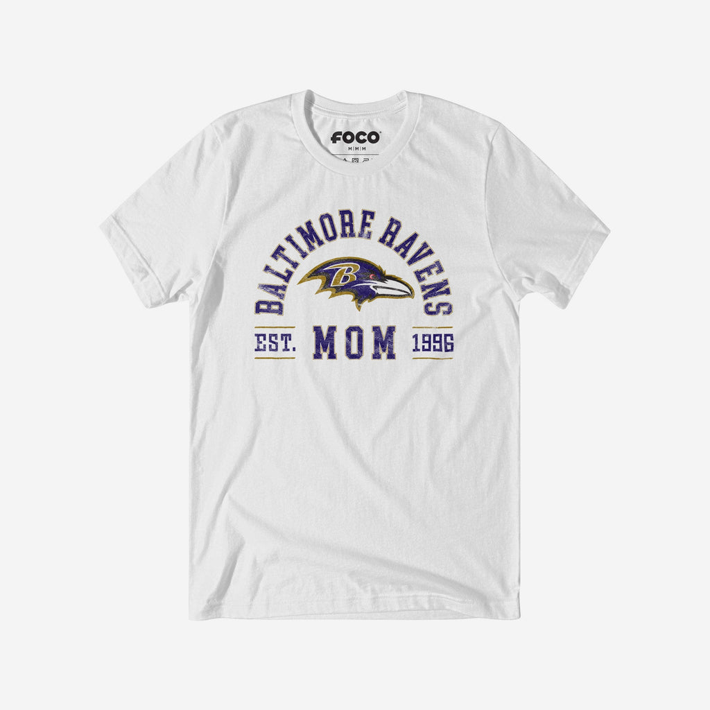 Baltimore Ravens Mom Arched T-Shirt FOCO S - FOCO.com