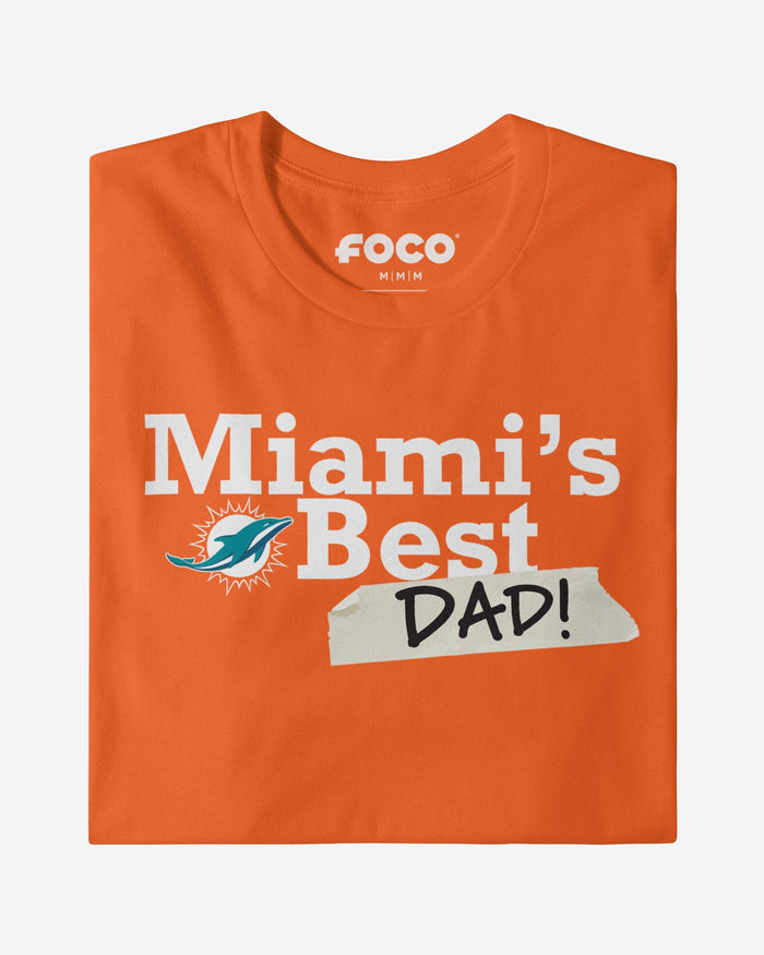 Miami Dolphins World's Best Dad T-Shirt FOCO S - FOCO.com