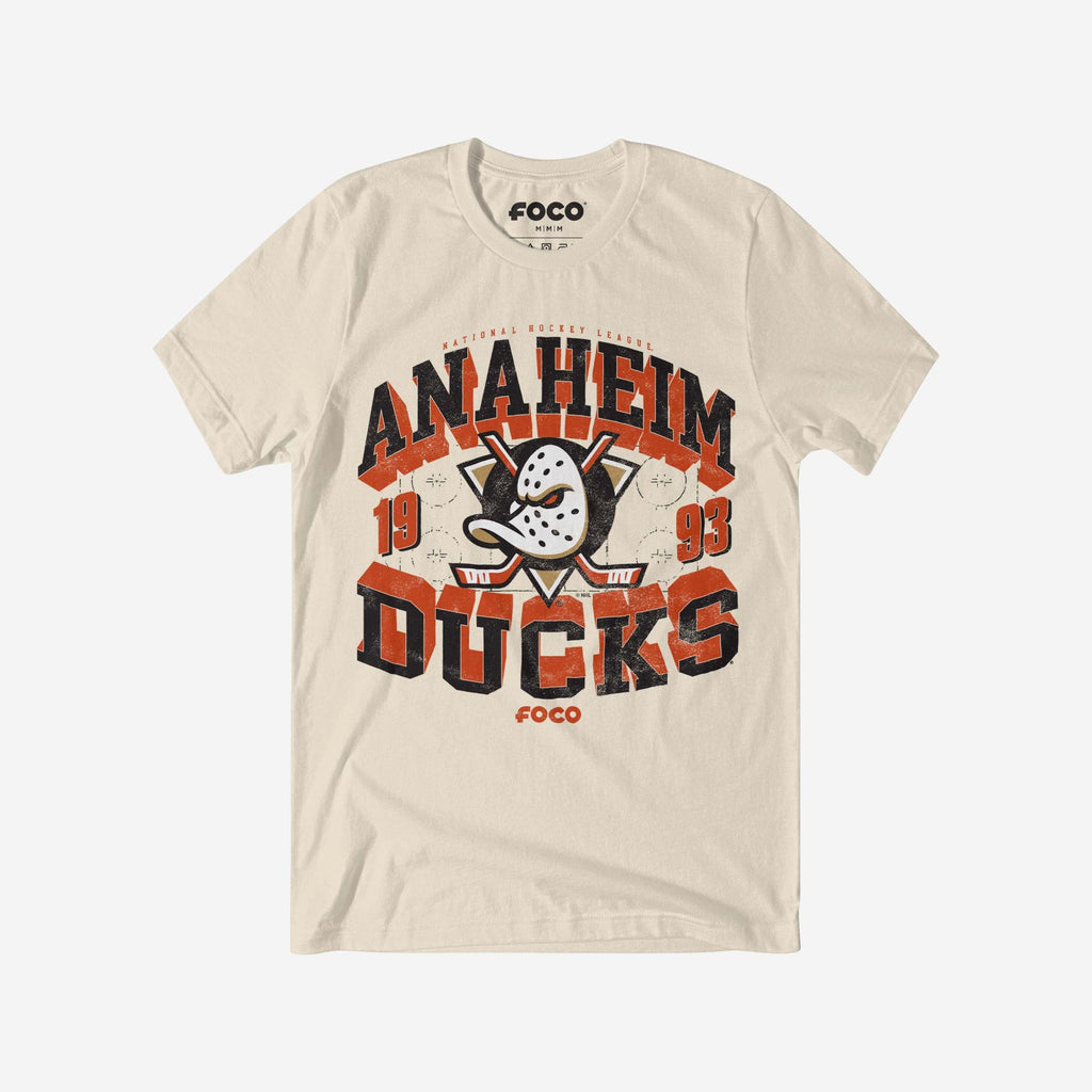 Anaheim Ducks Rink Arched Wordmark T-Shirt FOCO S - FOCO.com
