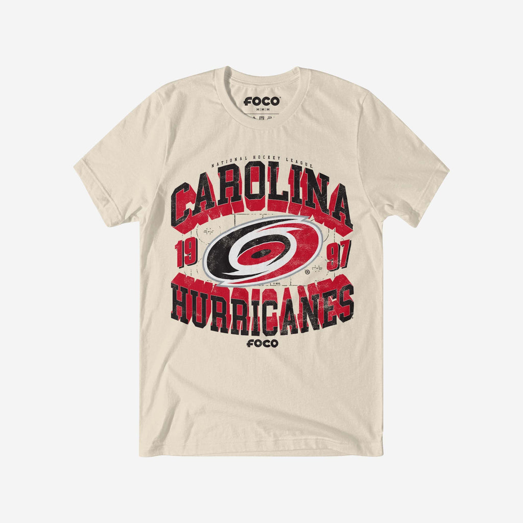 Carolina Hurricanes Rink Arched Wordmark T-Shirt FOCO S - FOCO.com