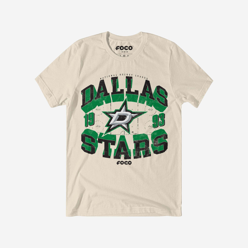 Dallas Stars Rink Arched Wordmark T-Shirt FOCO S - FOCO.com