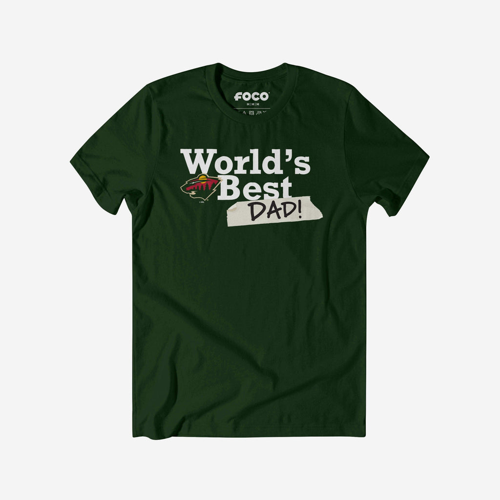 Minnesota Wild World's Best Dad T-Shirt FOCO S - FOCO.com