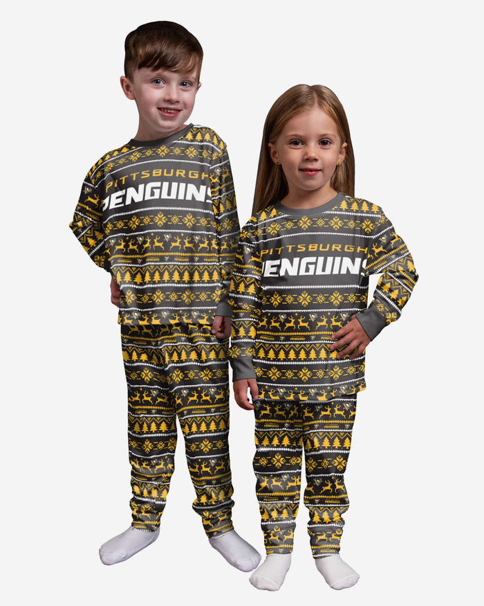 Pittsburgh Penguins Toddler Family Holiday Pajamas FOCO 2T - FOCO.com