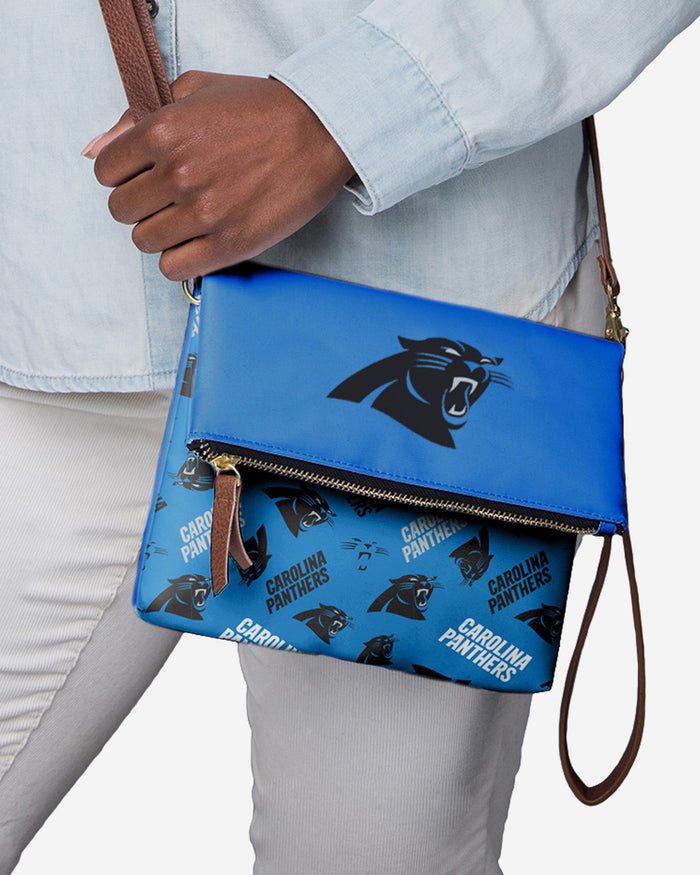 Carolina Panthers Printed Collection Foldover Tote Bag FOCO - FOCO.com
