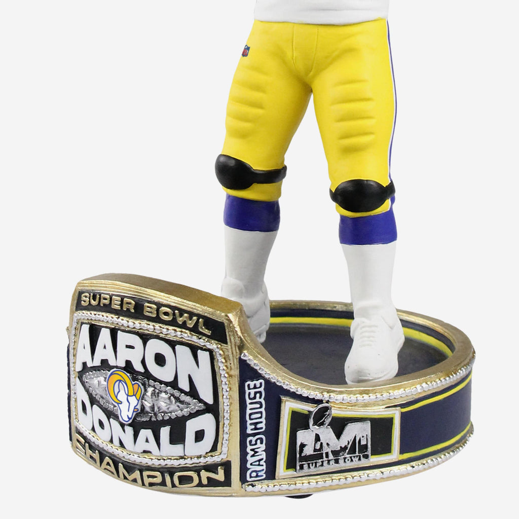 FOCO Selling Rams Bobblehead Of Aaron Donald Super Bowl LVI Ring