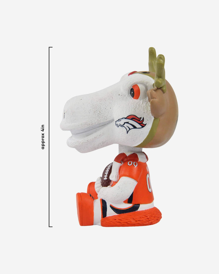 Miles Denver Broncos Christmas Mascot Bobble Bro Mini Bobblehead FOCO - FOCO.com