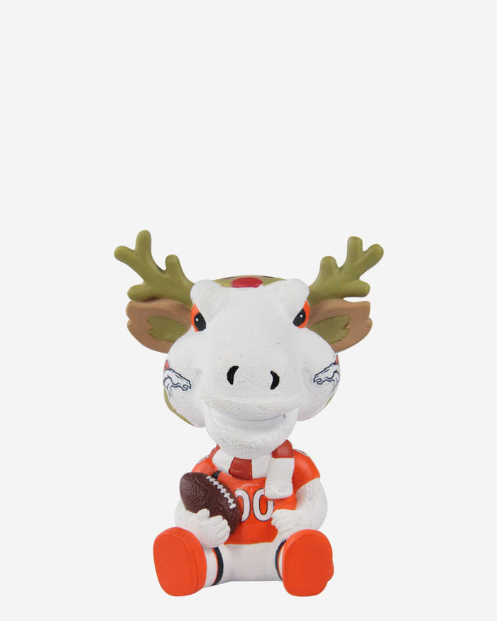 Miles Denver Broncos Christmas Mascot Bobble Bro Mini Bobblehead FOCO - FOCO.com