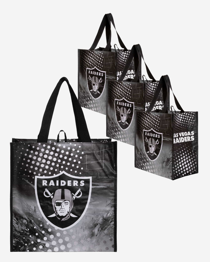 Las Vegas Raiders 4 Pack Reusable Shopping Bags FOCO - FOCO.com