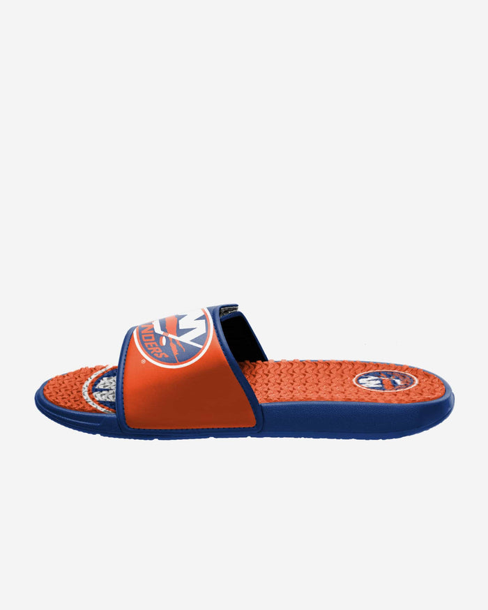 New York Islanders Colorblock Big Logo Gel Slide FOCO - FOCO.com