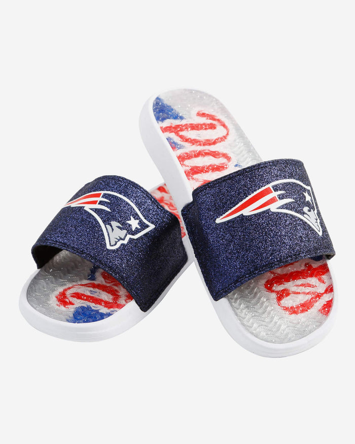 New England Patriots Womens Glitter Gel Slide FOCO - FOCO.com