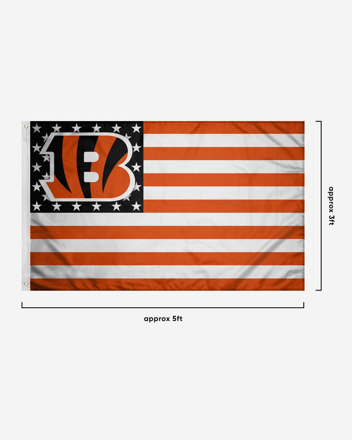 Cincinnati Bengals American Stars Horizontal Flag FOCO - FOCO.com