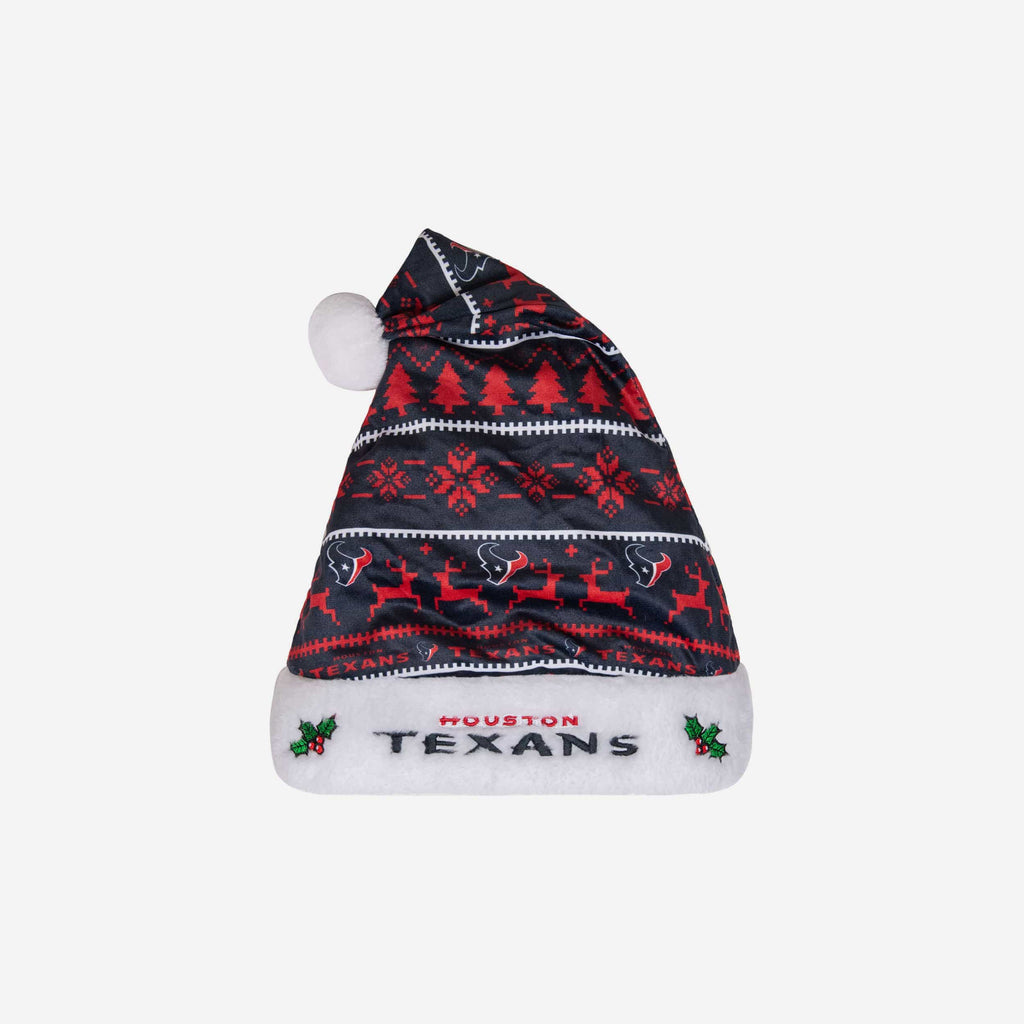 Houston Texans Family Holiday Santa Hat FOCO - FOCO.com