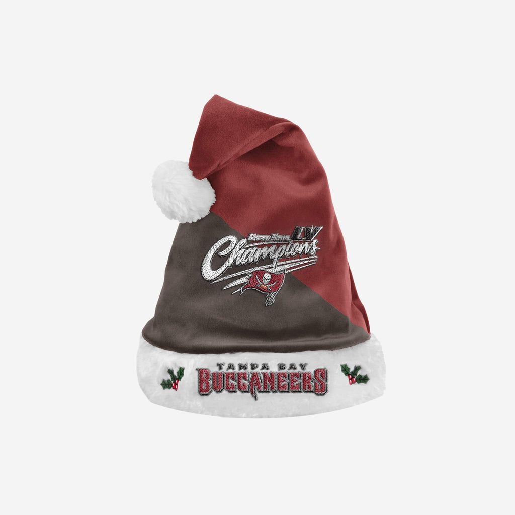 Tampa Bay Buccaneers Super Bowl LV Champions Santa Hat FOCO - FOCO.com