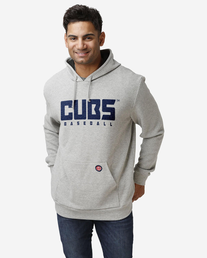 Chicago Cubs Gray Woven Hoodie FOCO S - FOCO.com