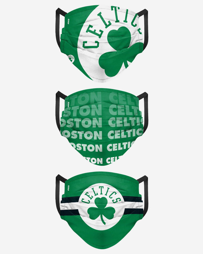 Boston Celtics Matchday 3 Pack Face Cover FOCO - FOCO.com