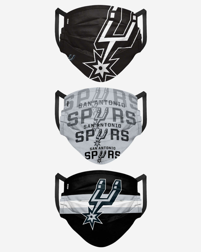 San Antonio Spurs Matchday 3 Pack Face Cover FOCO - FOCO.com