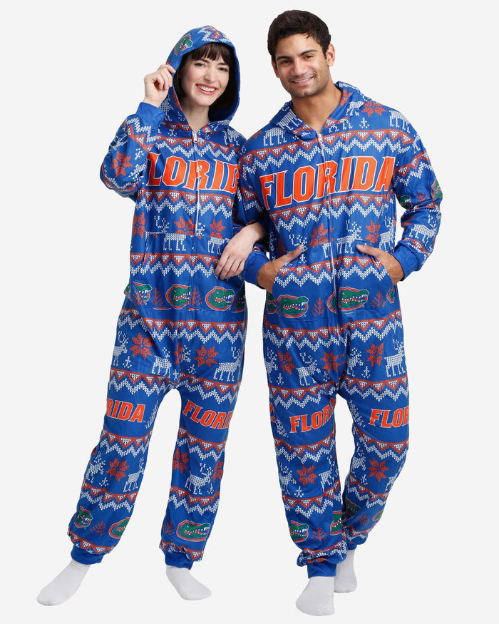 Florida Gators Ugly Pattern One Piece Pajamas FOCO - FOCO.com