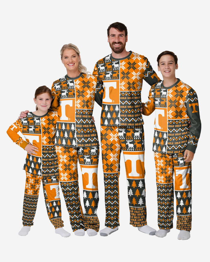 Tennessee Volunteers Youth Busy Block Family Holiday Pajamas FOCO - FOCO.com