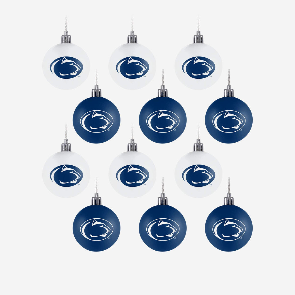 Penn State Nittany Lions 12 Pack Ball Ornament Set FOCO - FOCO.com