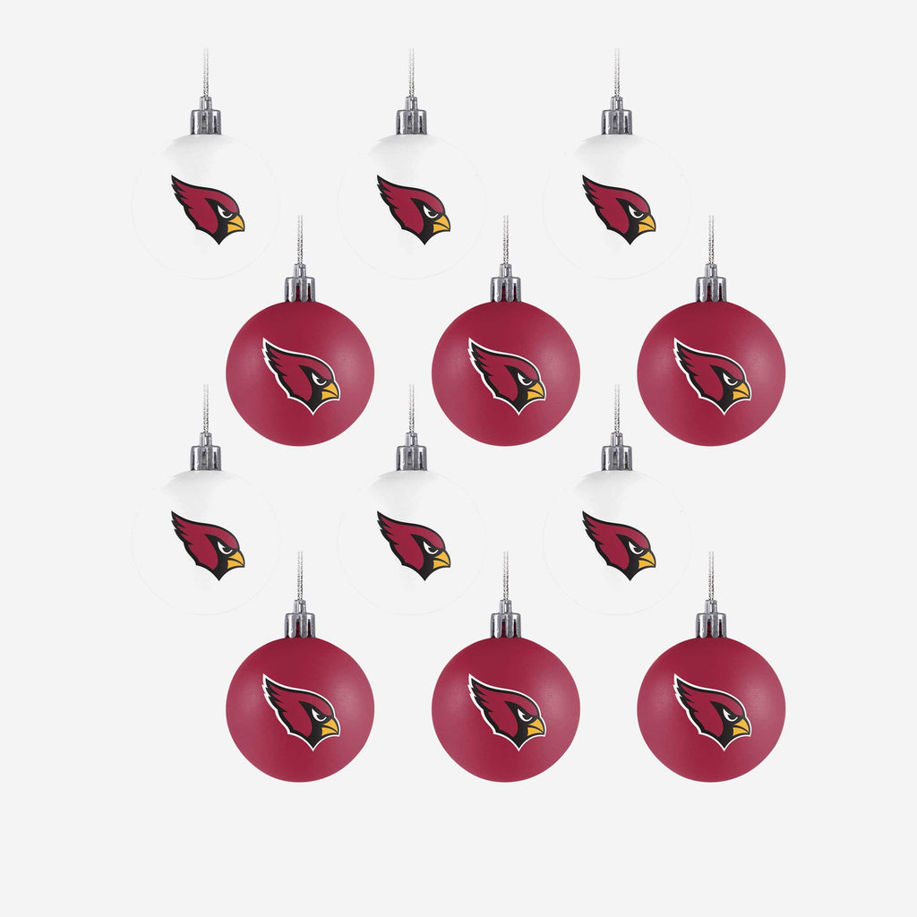 Arizona Cardinals 12 Pack Ball Ornament Set Foco - FOCO.com