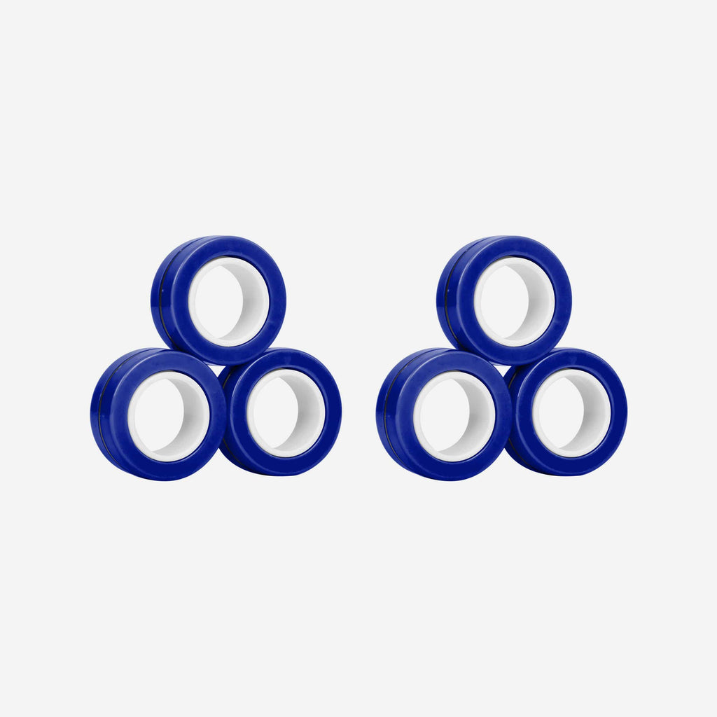 Solid Blue 6 Pack Magnetic Finger Rings FOCO - FOCO.com
