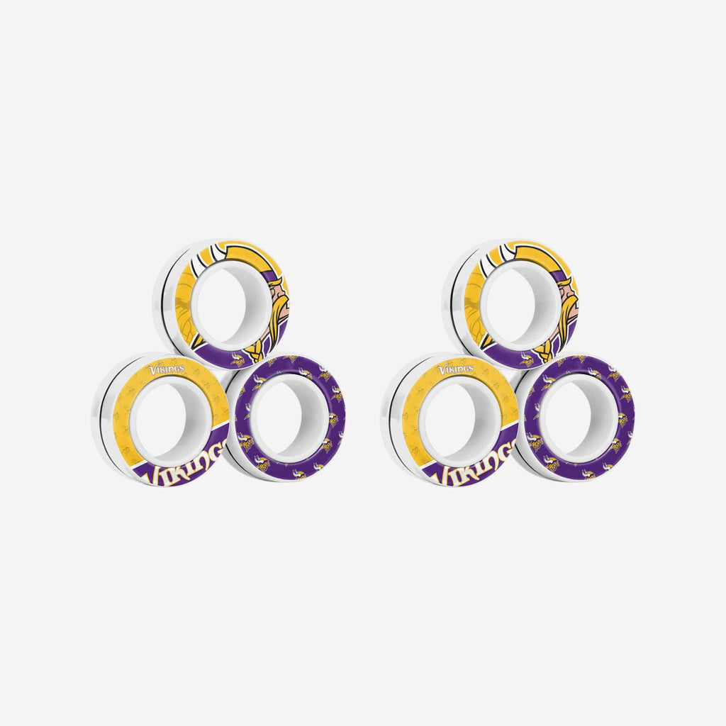 Minnesota Vikings 6 Pack Magnetic Finger Rings FOCO - FOCO.com
