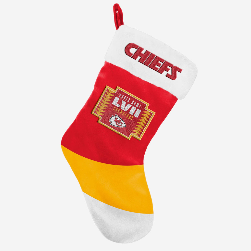 Kansas City Chiefs Super Bowl LVII Champions Stocking FOCO - FOCO.com