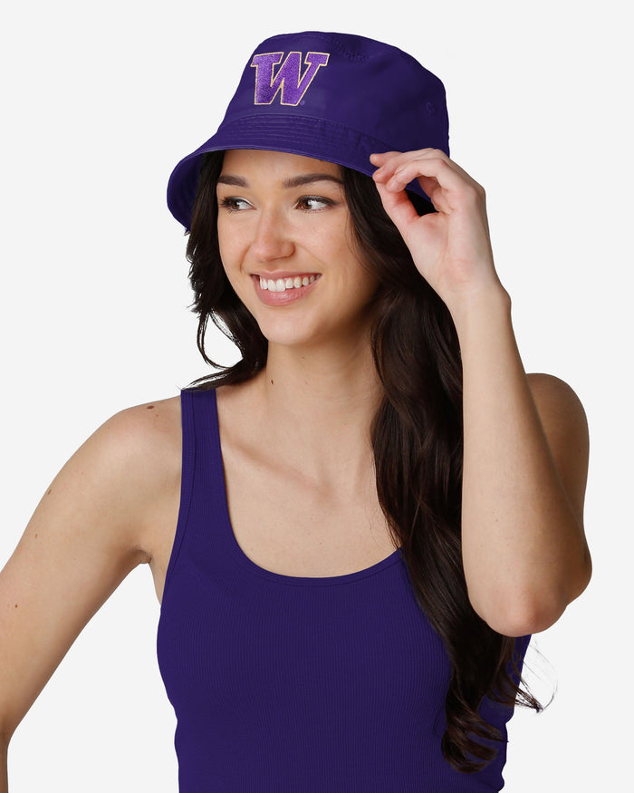 Washington Huskies Solid Bucket Hat FOCO - FOCO.com