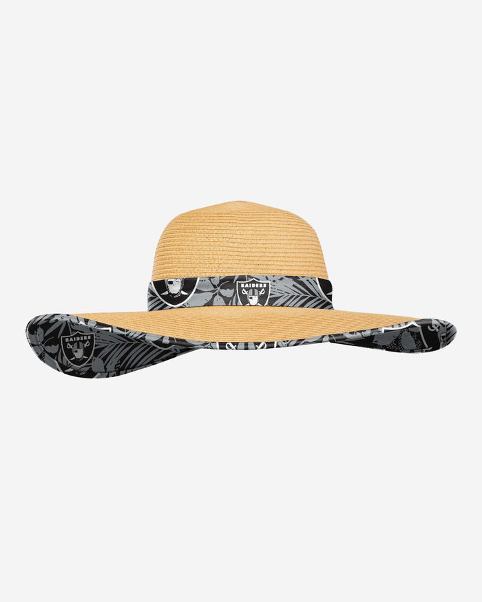 Las Vegas Raiders Womens Floral Straw Hat FOCO - FOCO.com