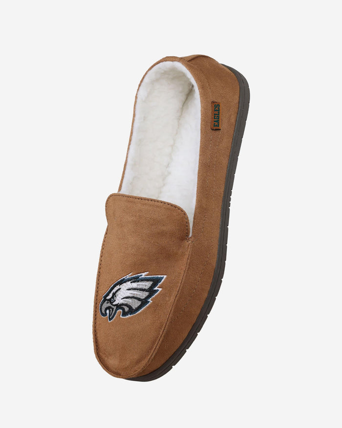 Philadelphia Eagles Beige Moccasin Slipper FOCO - FOCO.com