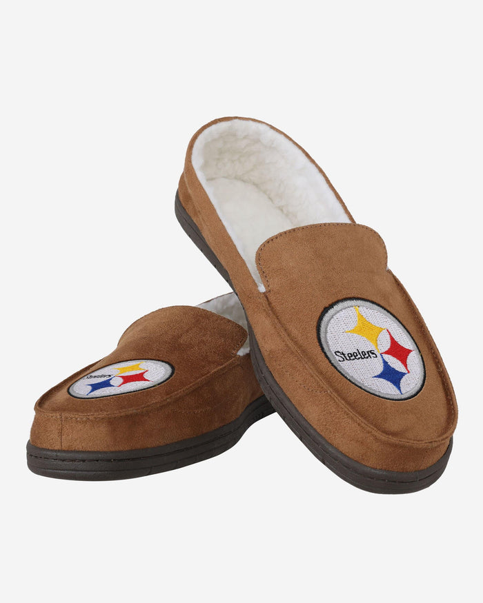 Pittsburgh Steelers Beige Moccasin Slipper FOCO - FOCO.com